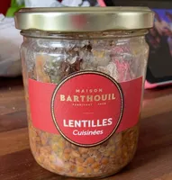 Lentilles cuisinées à la graisse de canard