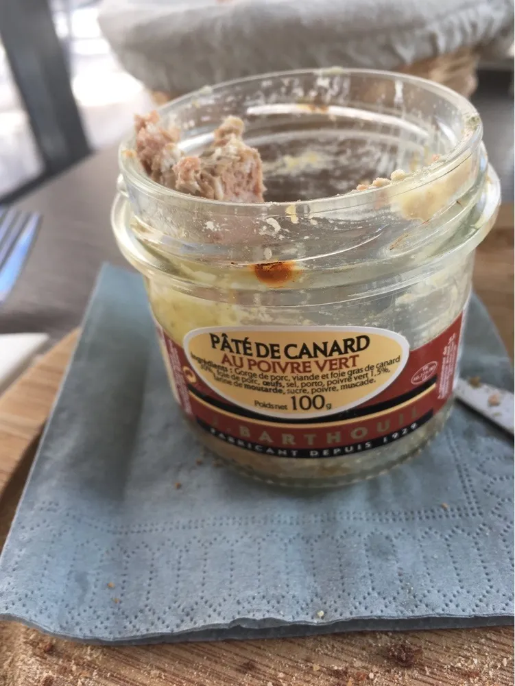 Pâté de canard au poivre vert