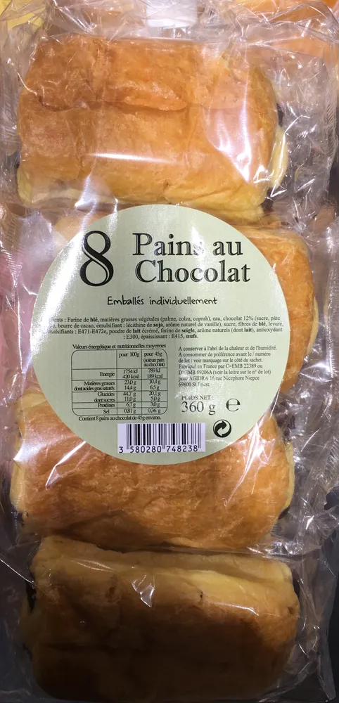 8 Pains au chocolat