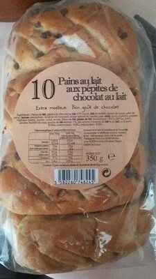 10 Pains au lait aux pépites de chocolat au lait