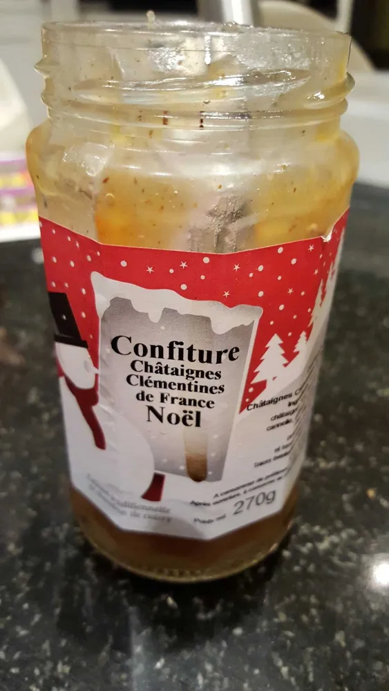 Confiture de Noël, Châtaignes et Clémentines de France