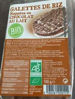 Galettes de riz nappées de chocolat au lait