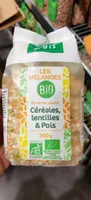Céréales, lentilles et poids