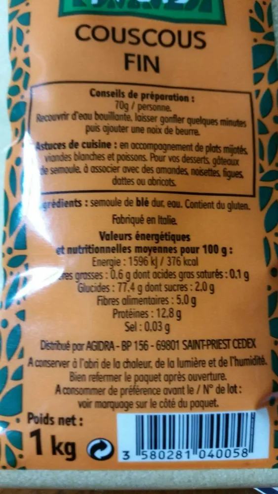 Couscous fin