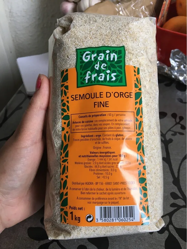 Semoule d orge fine