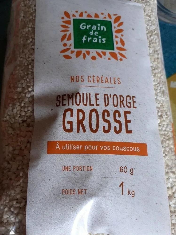 Semoule d'orge grosse