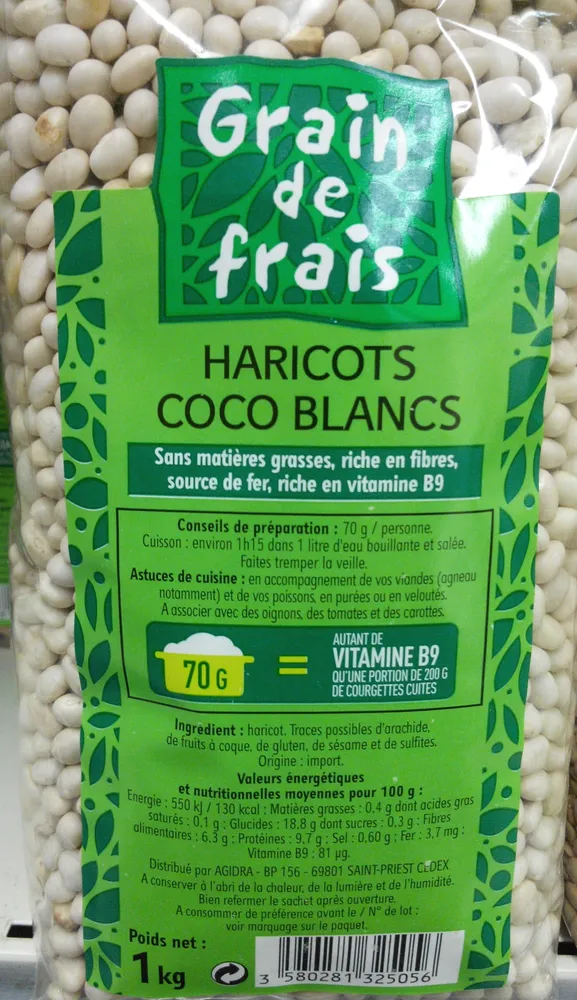 Haricots coco blancs