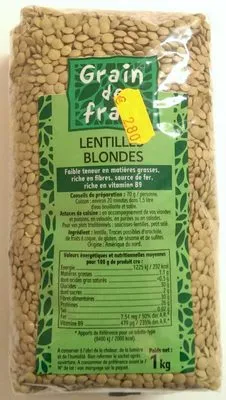 Lentilles blondes