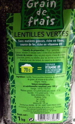Lentilles vertes