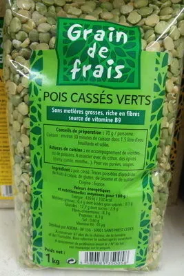 Pois cassés verts