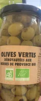 Olives vertes denoyautées aux herbes de Provence bio