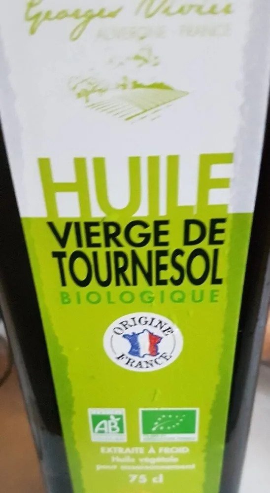 Huile vierge de tournesol