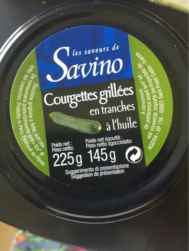 Courgettes grillees
