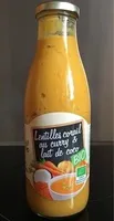 Soupe Lentilles corail au curry et lait de coco