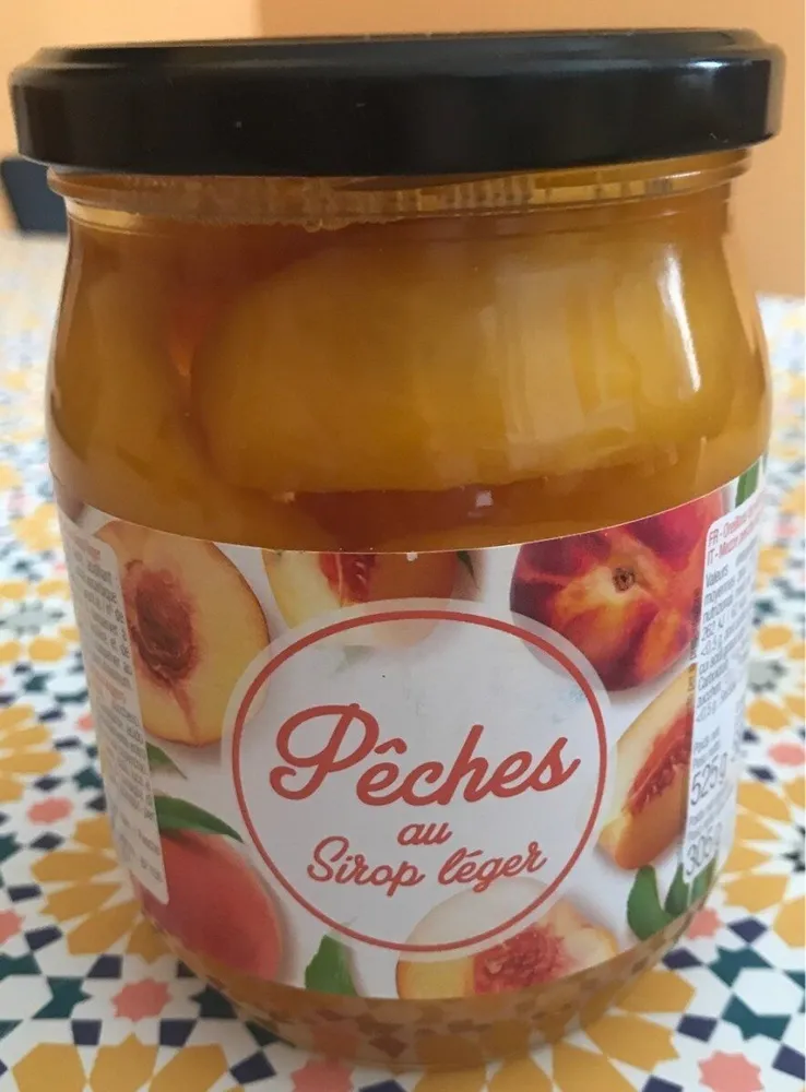 Pêches au sirop léger
