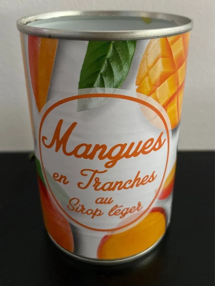 Mangues en tranches au sirop léger