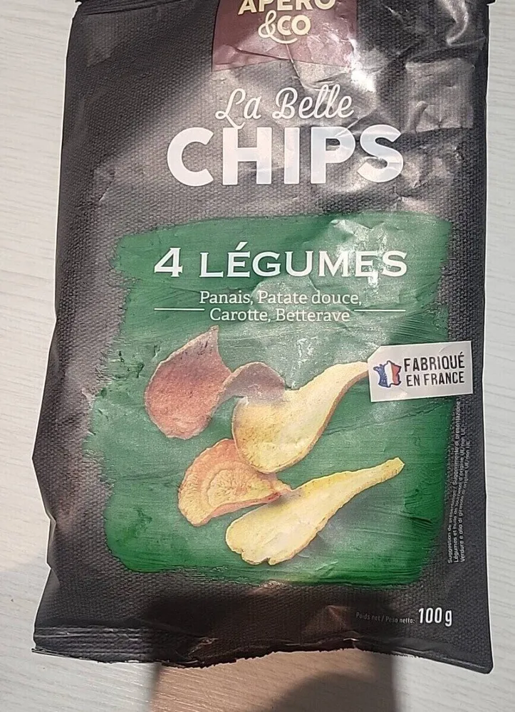 Chips aux 4 légumes ( au sel de Guerande)