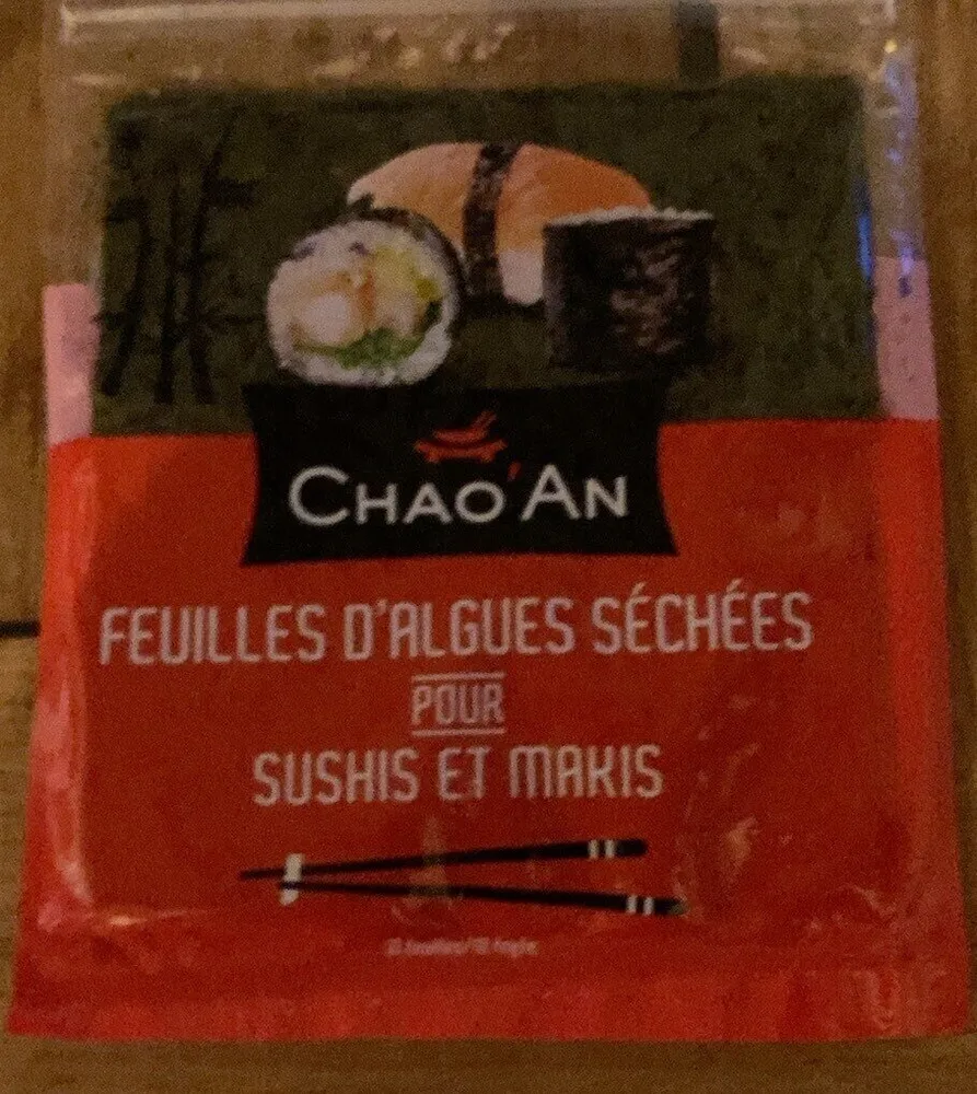 Feuilles d’algues sechees