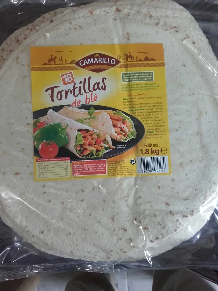 18 Tortillas de Blé