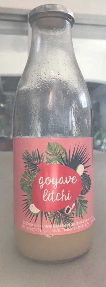Boisson à la goyave blanche et au litchi