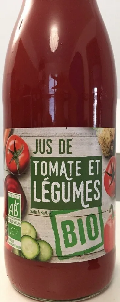 JUS DE TOMATE ET LÉGUMES BIO