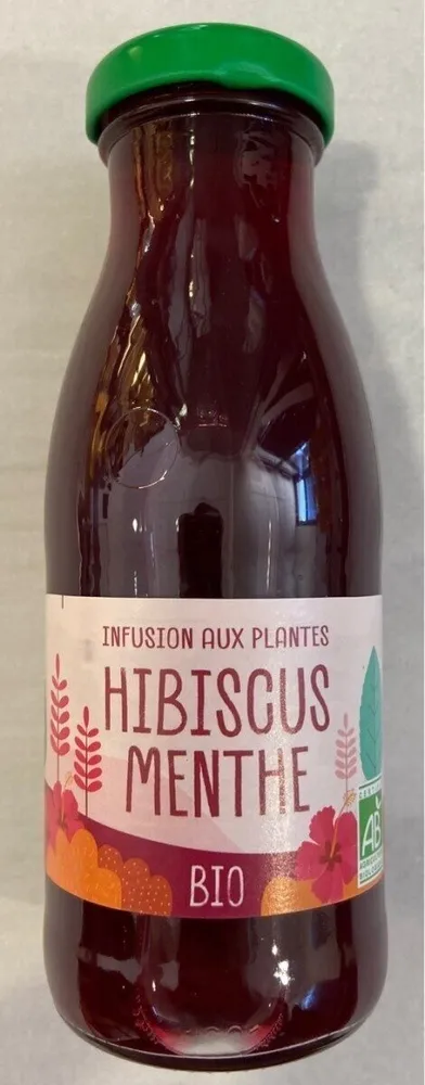 Infusion aux plantes hibiscus menthe