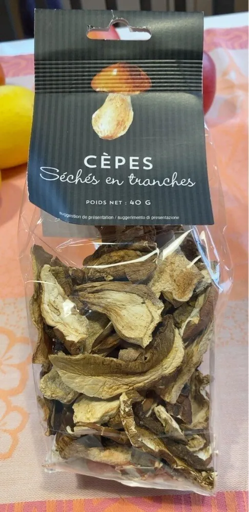 Cepes seches en tranches