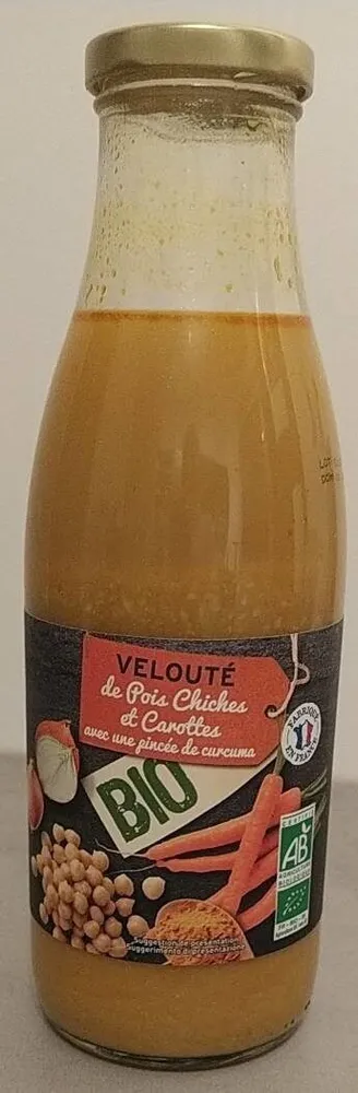 Velouté de pois chiches et carottes bio