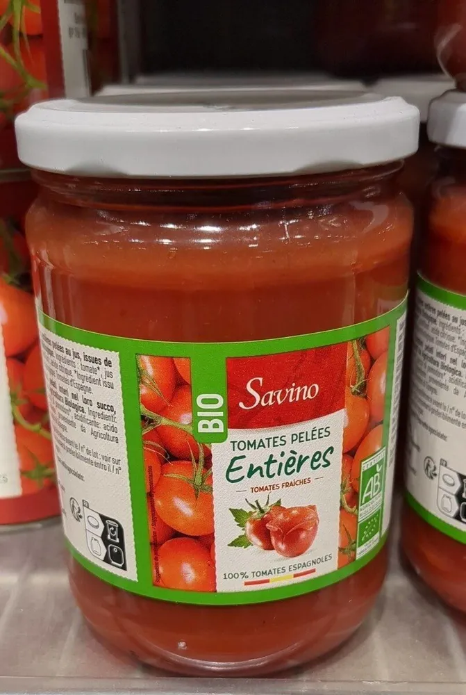 Tomates pelées entières  bio