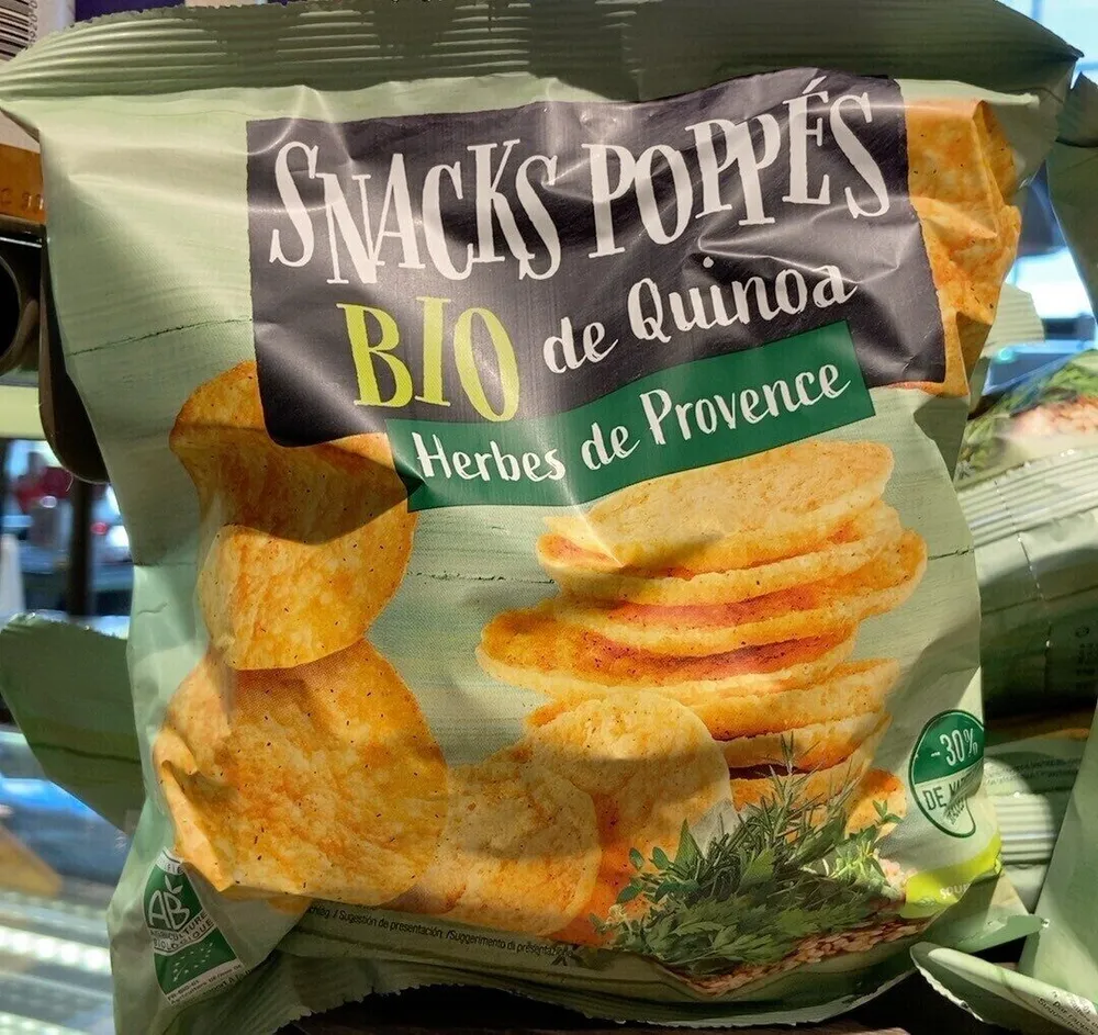 Snacks poppes Bio quinoa
