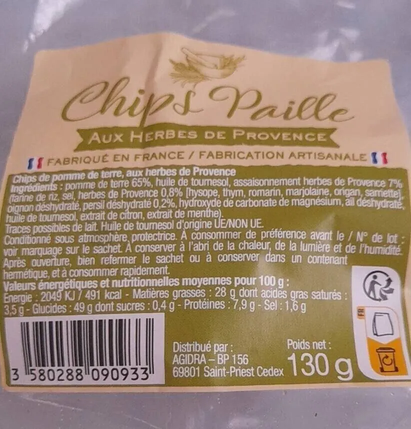 Chips et paille