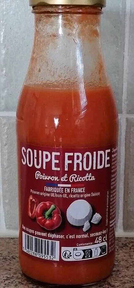 Soupe froide poivron et ricotta