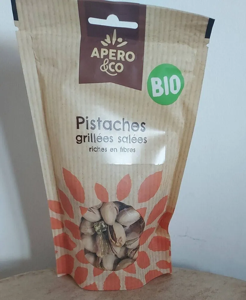 Pistaches grillées salées riches en fibre bio