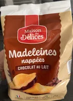 Madeleines nappées chocolat au lait