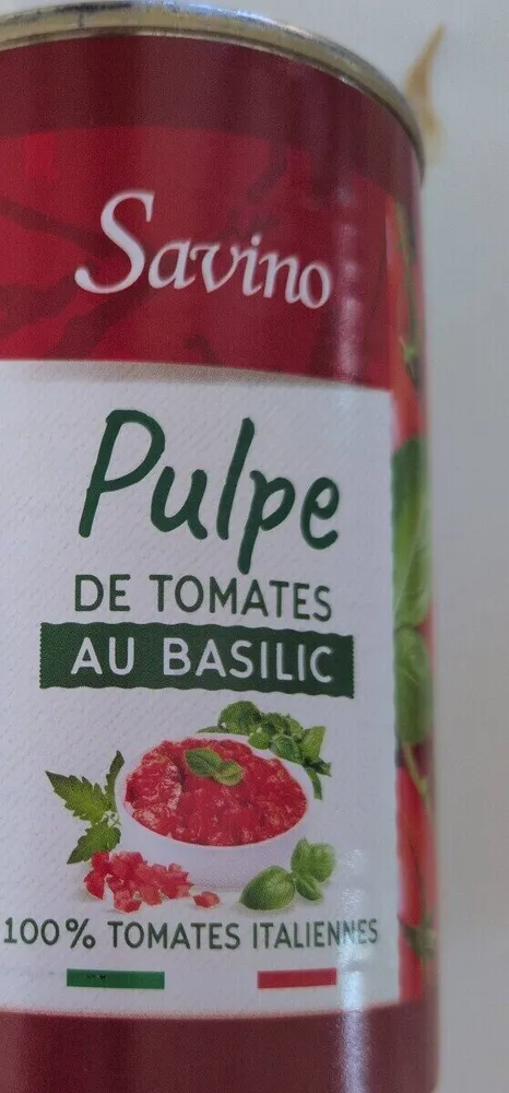 Savino pulpe de tomates au basilic