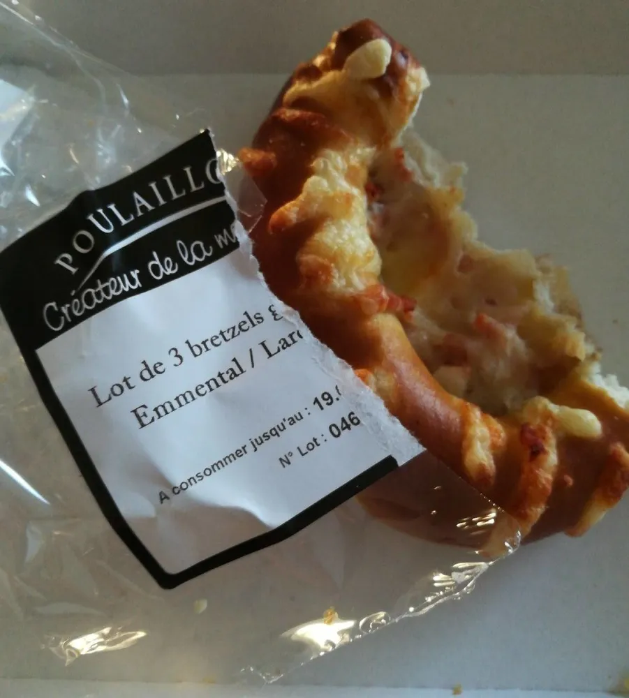 Bretzels gratinés emmental et lardons