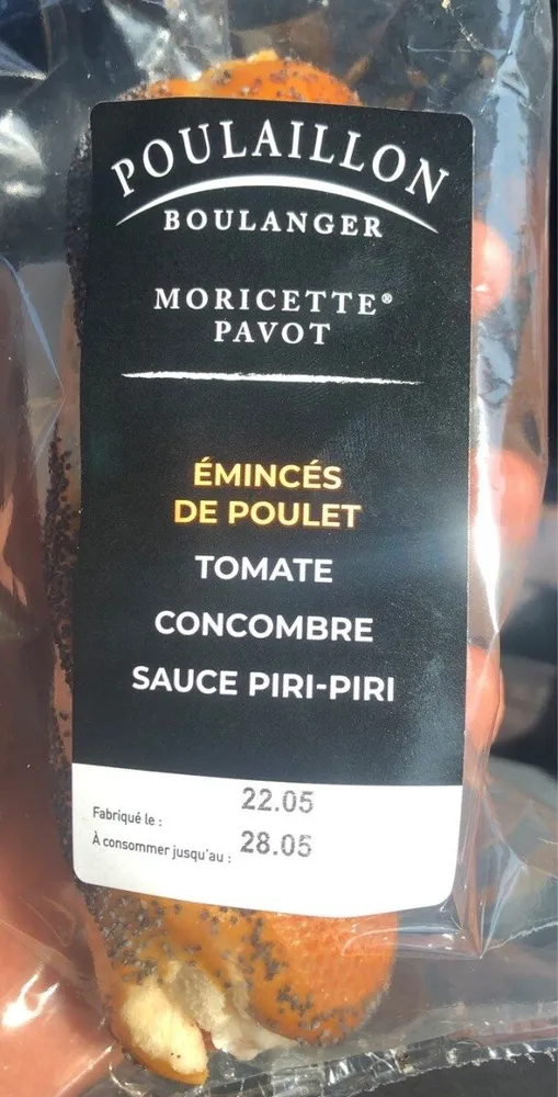 Moricette pavot poulet