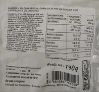 Le casse-croûte - Sandwich Pavé Poulet