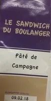 Sandwich pate de campagne