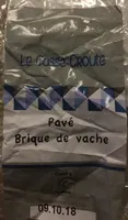 Sandwich au pain spécial. Garnie de briques de vache