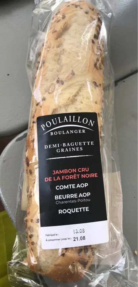Demi-Baguette graines jambon cru de la For^et Noire