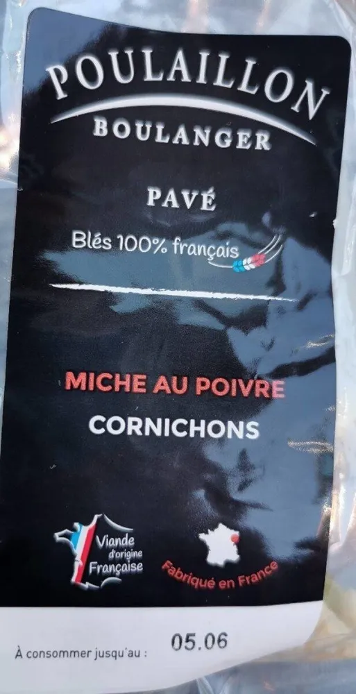 Pavé miche aux poivre cornichons