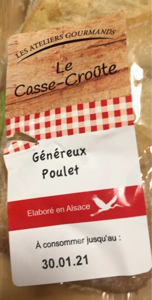 Sandwich généreux Poulet