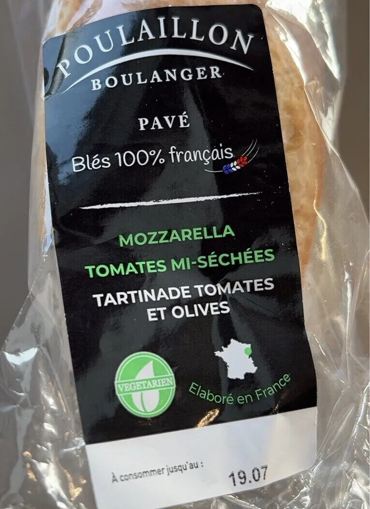 Pavé mozzarella tomates mi-sechées