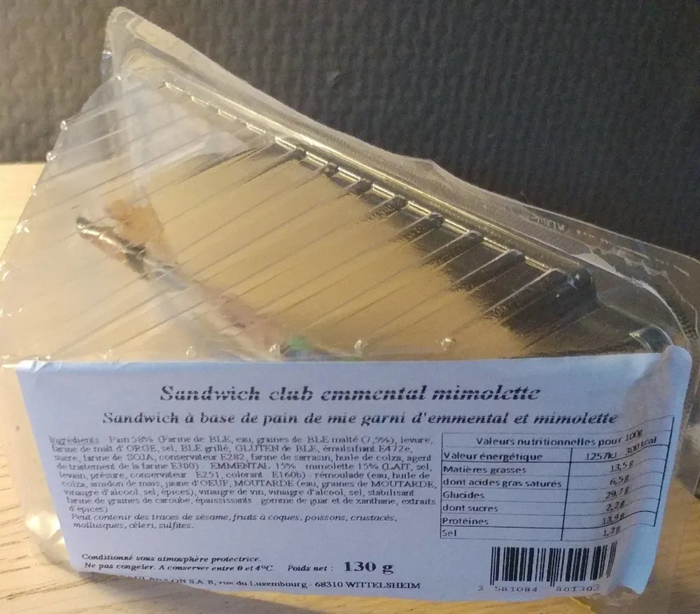 Sandwich club emmental mimolette
