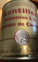 Lentilles cuisinees
