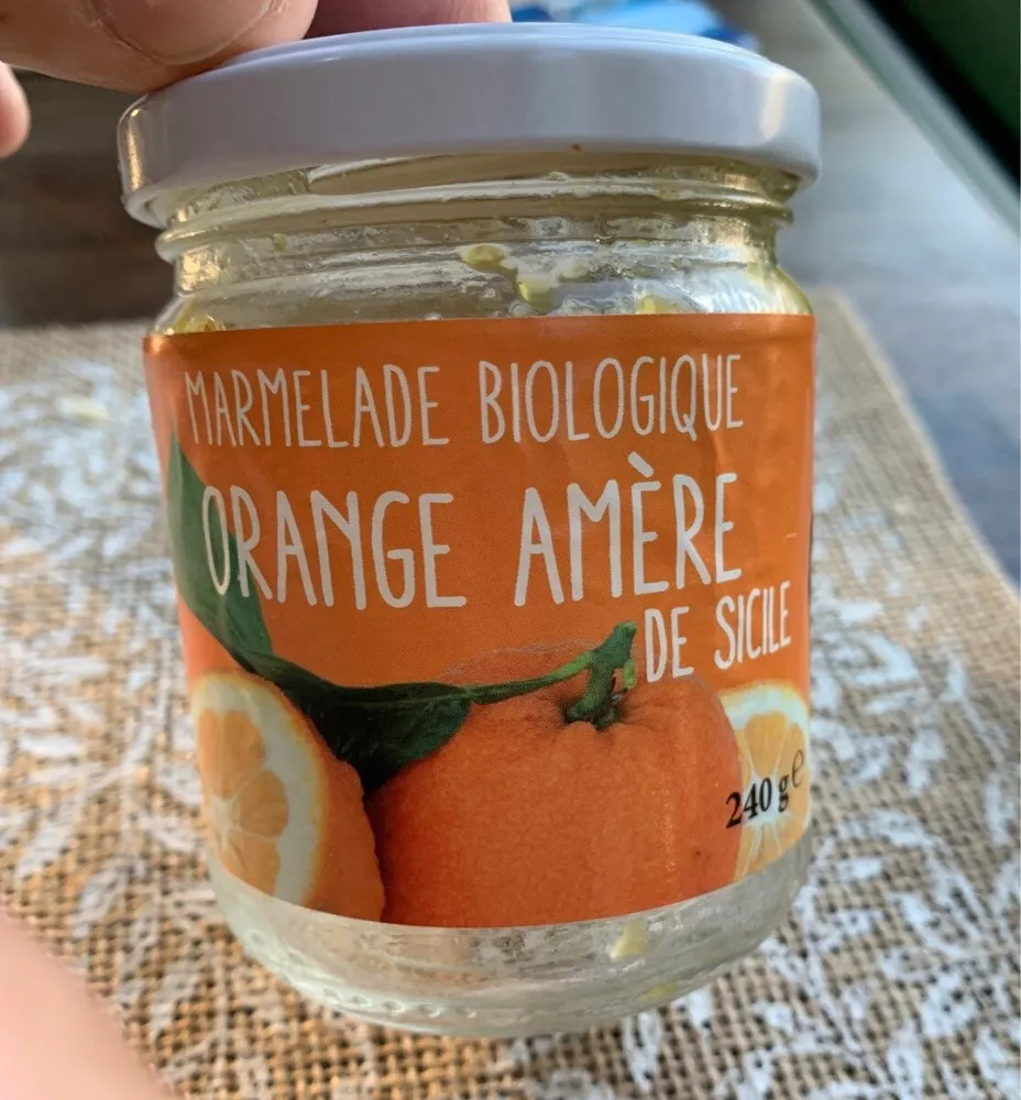 Marmelade biologique orange amère de Sicile