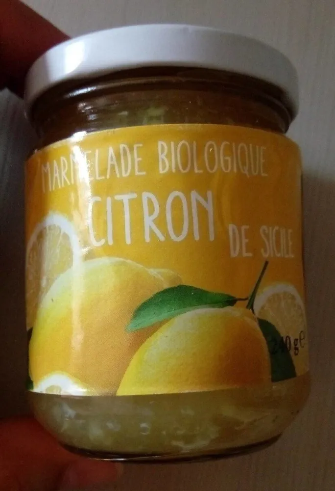 Marmelade biologique citron de sicile