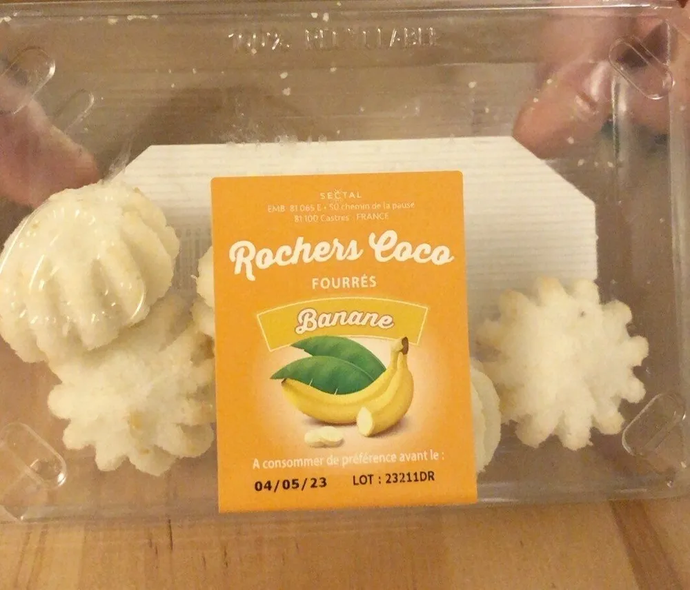 Rochers coco fourrés banane