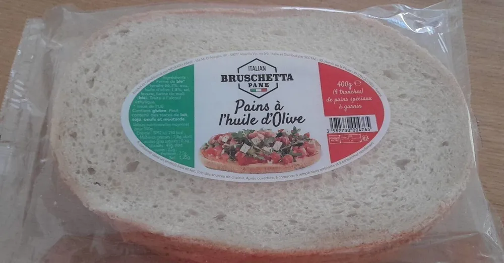 Bruschetta - Pain à l'huile d'Olive